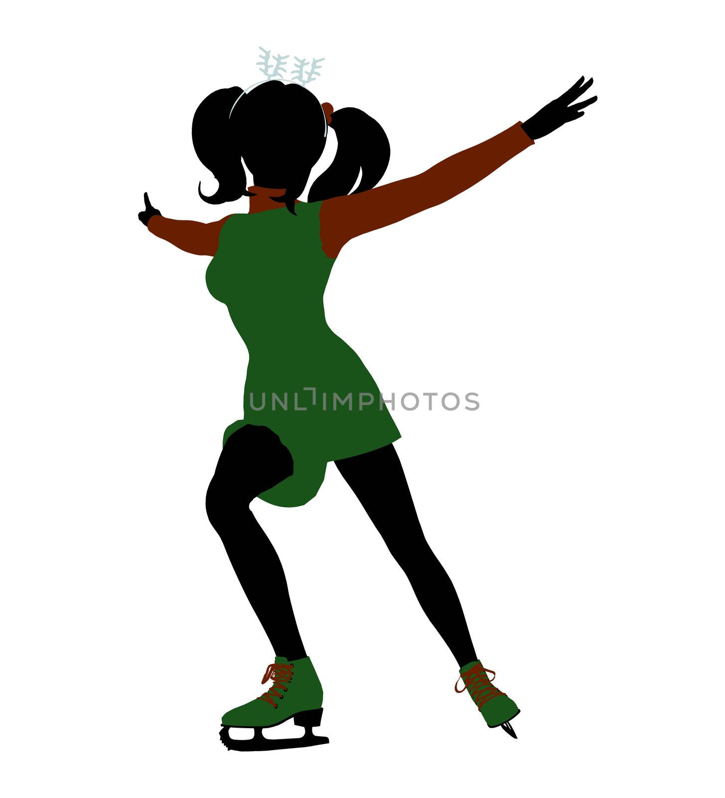 Christmas Elf Silhouette Illustration by kathygold