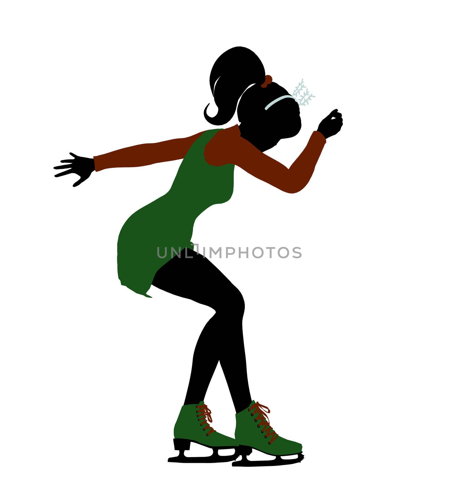 Christmas Elf Silhouette Illustration by kathygold