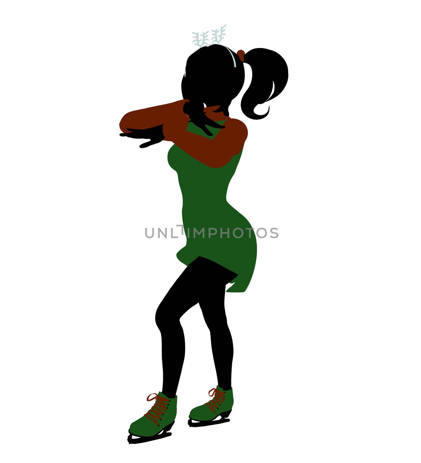 Christmas Elf Silhouette Illustration by kathygold