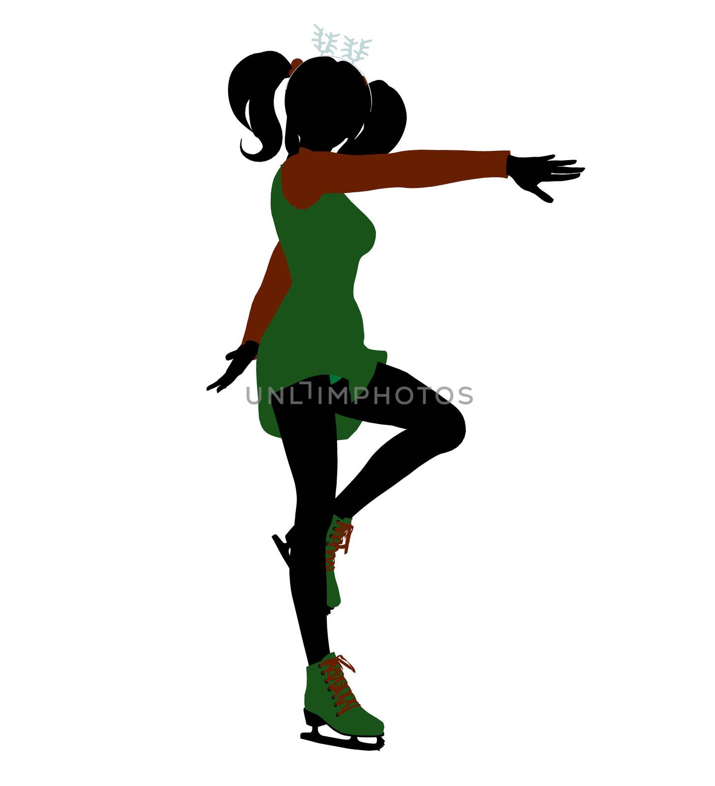 Christmas Elf Silhouette Illustration by kathygold