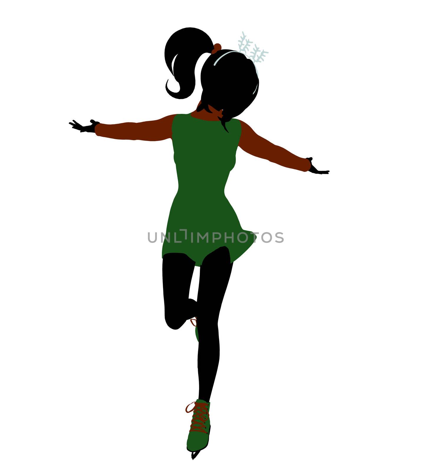 Christmas Elf Silhouette Illustration by kathygold