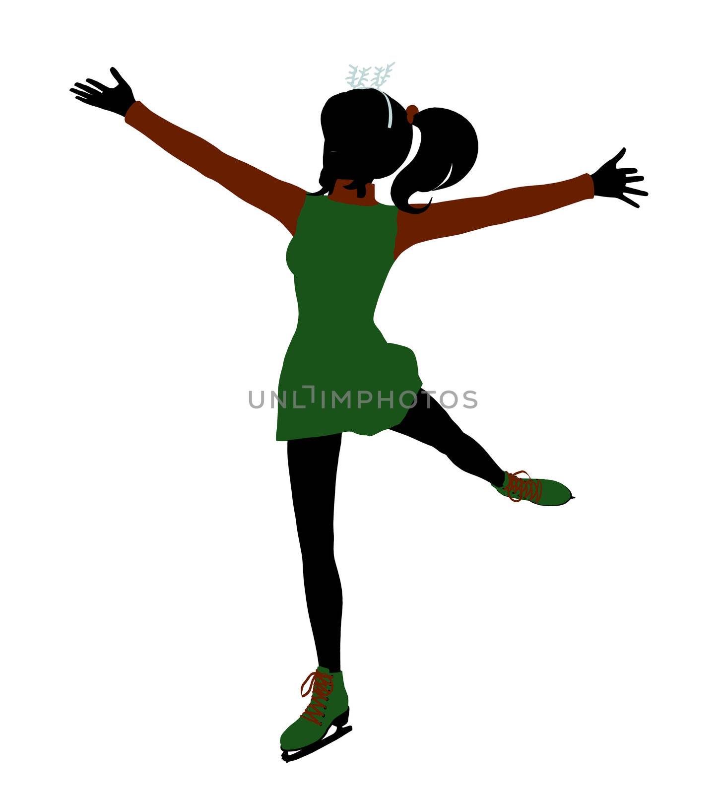 Christmas Elf Silhouette Illustration by kathygold