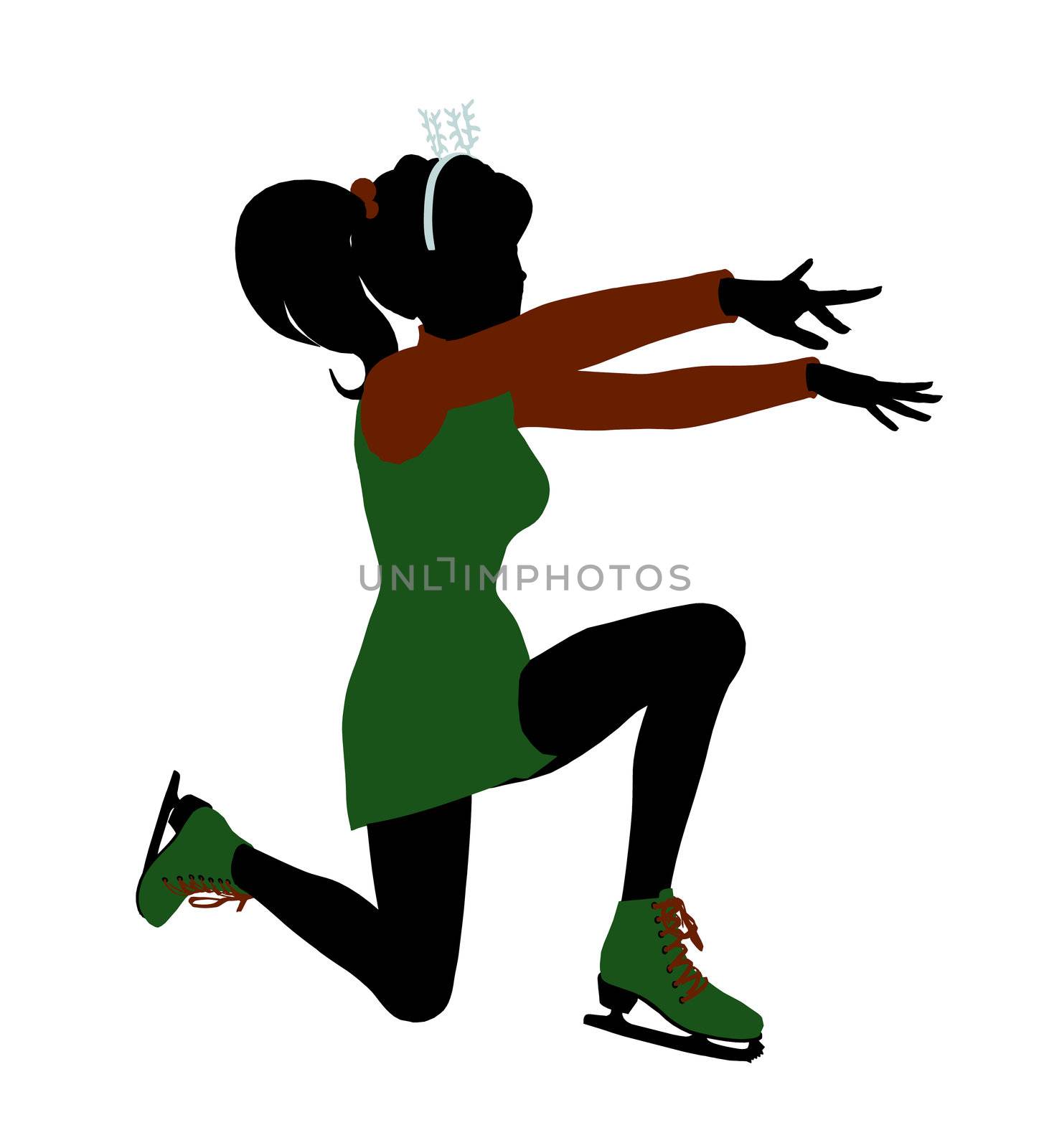 Christmas Elf Silhouette Illustration by kathygold