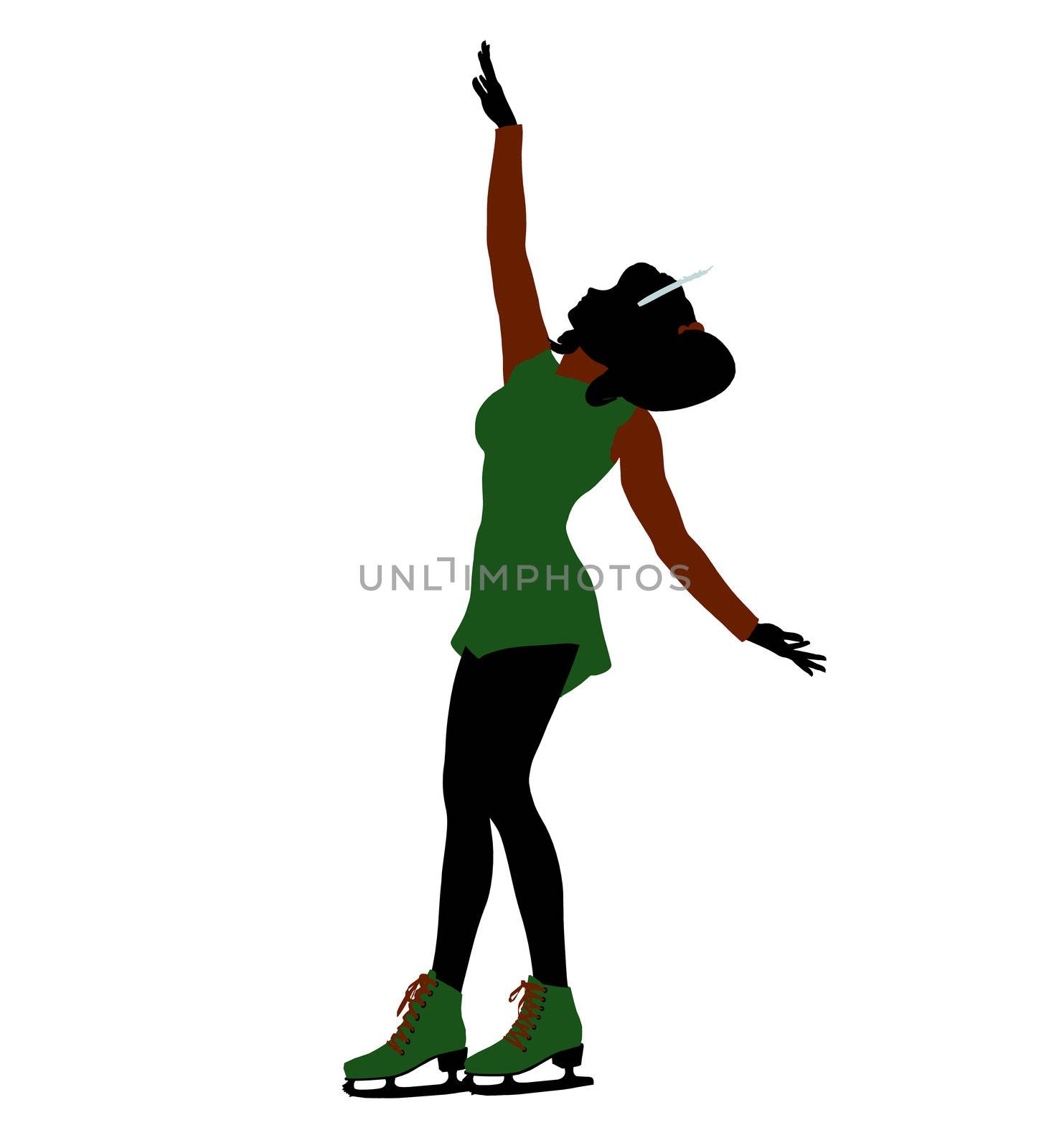 Christmas Elf Silhouette Illustration by kathygold