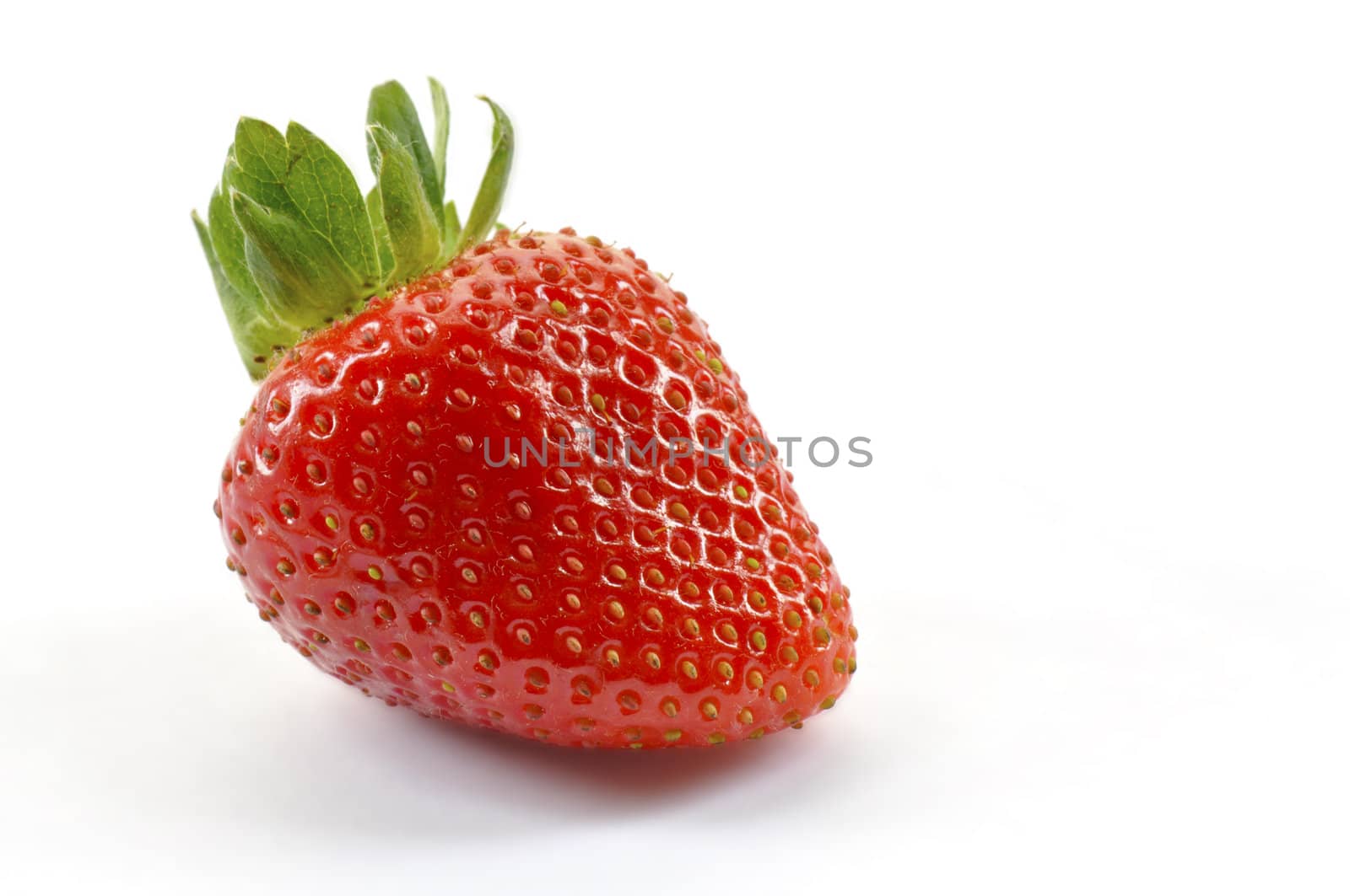 A nice strawberry on a white background