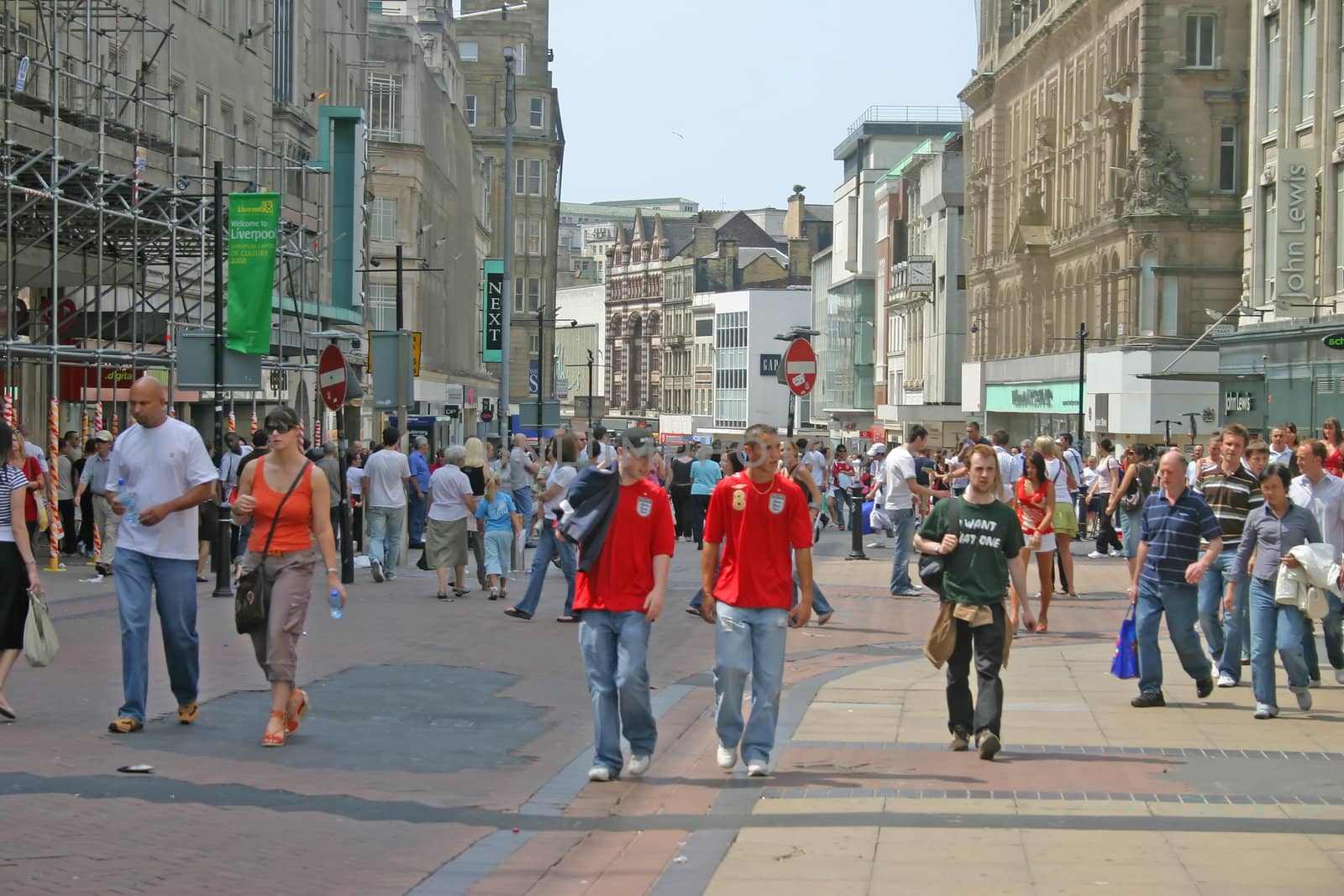 Shoppers in Liverpool England UK