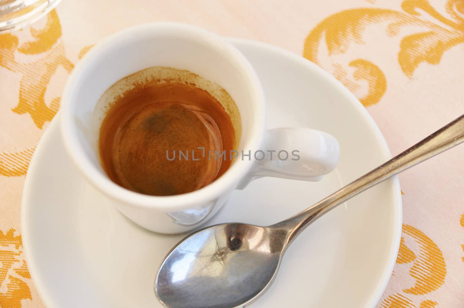 Cup of espresso as served in Italy