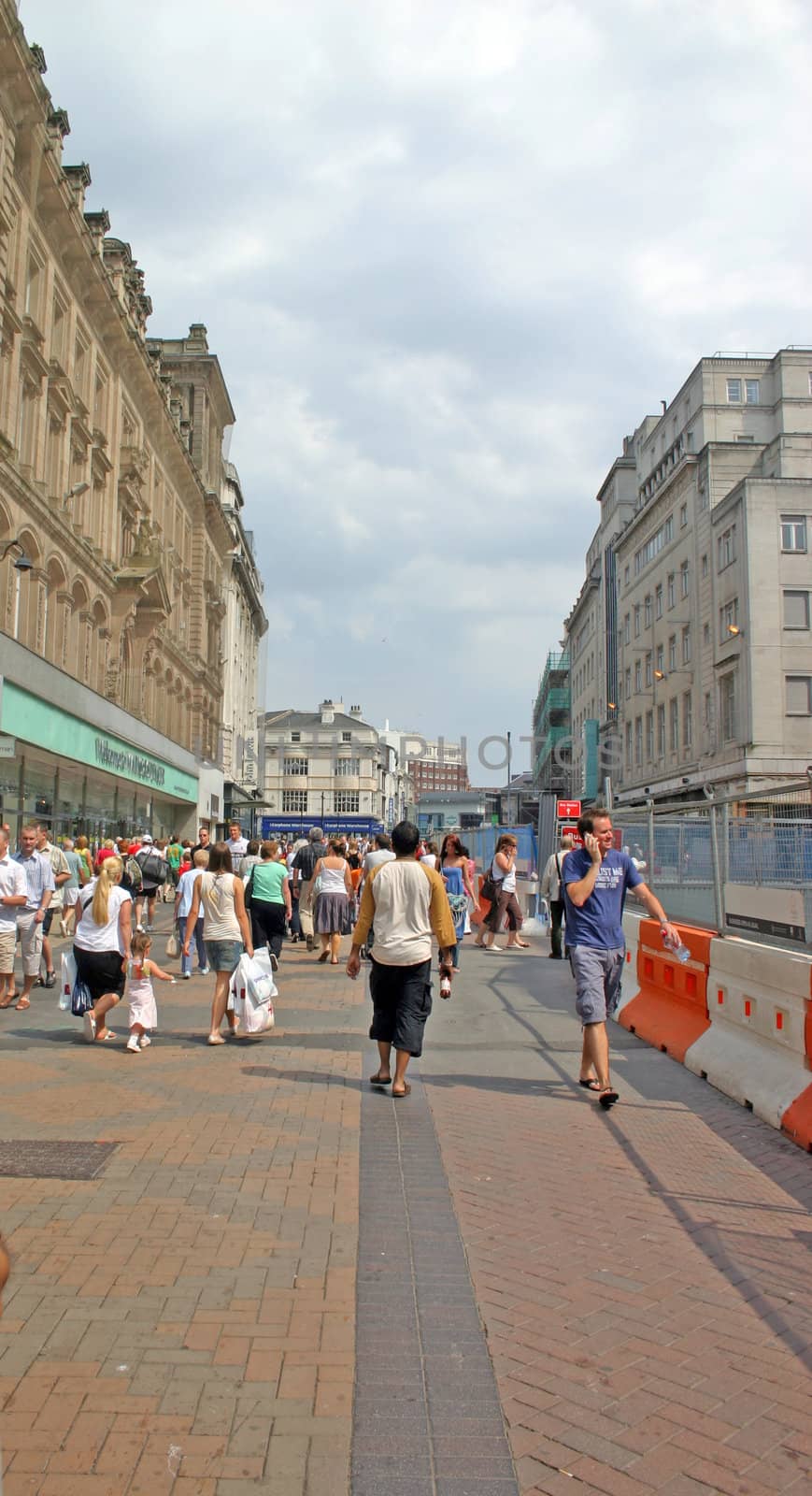 Tourists and Shoppers in Liverpool City England