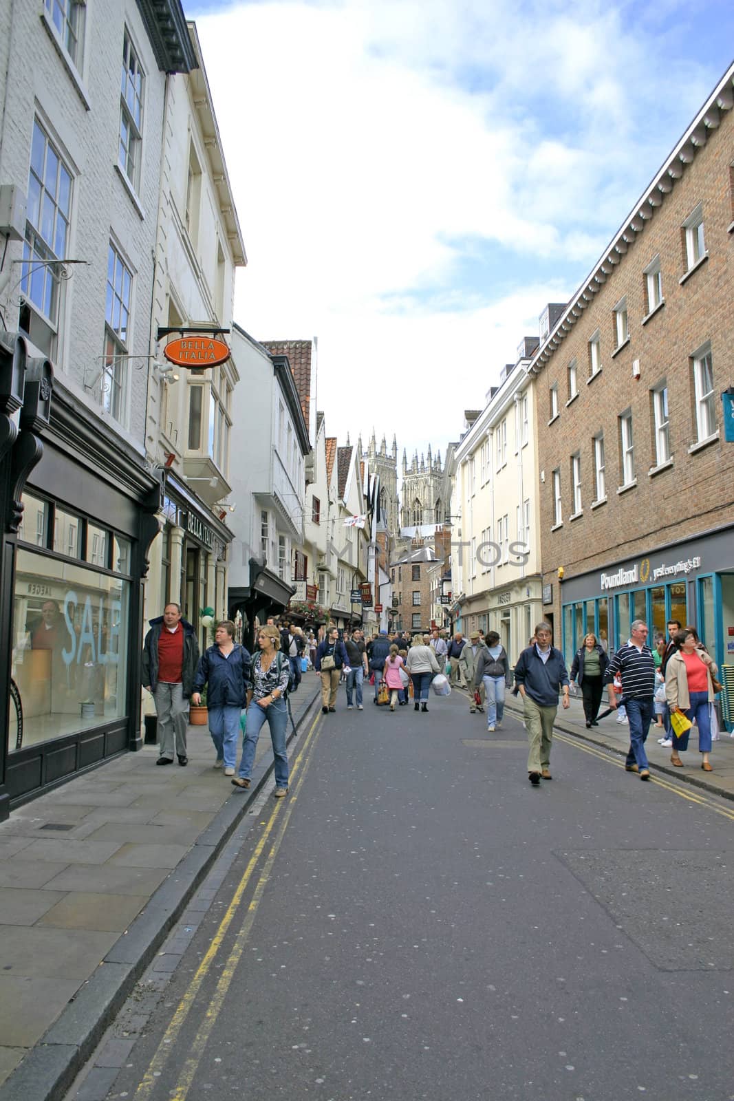 Shoppers and Tourists in York England