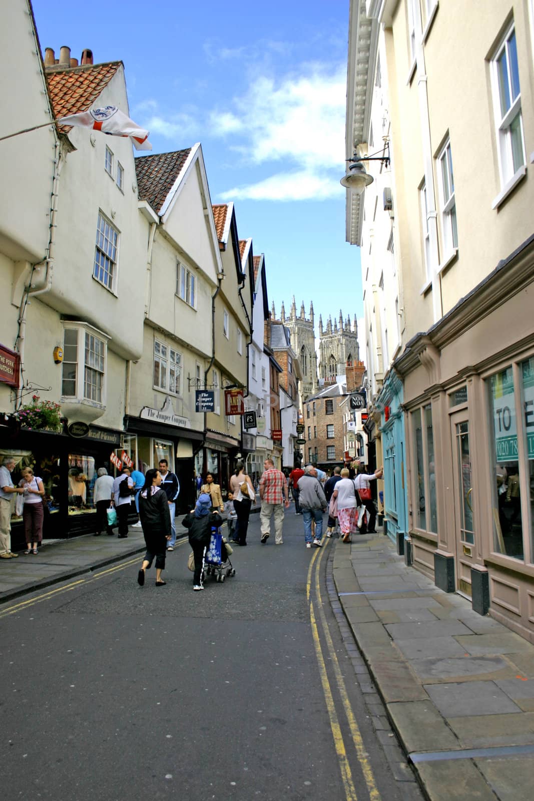 Shoppers and Tourists in York England