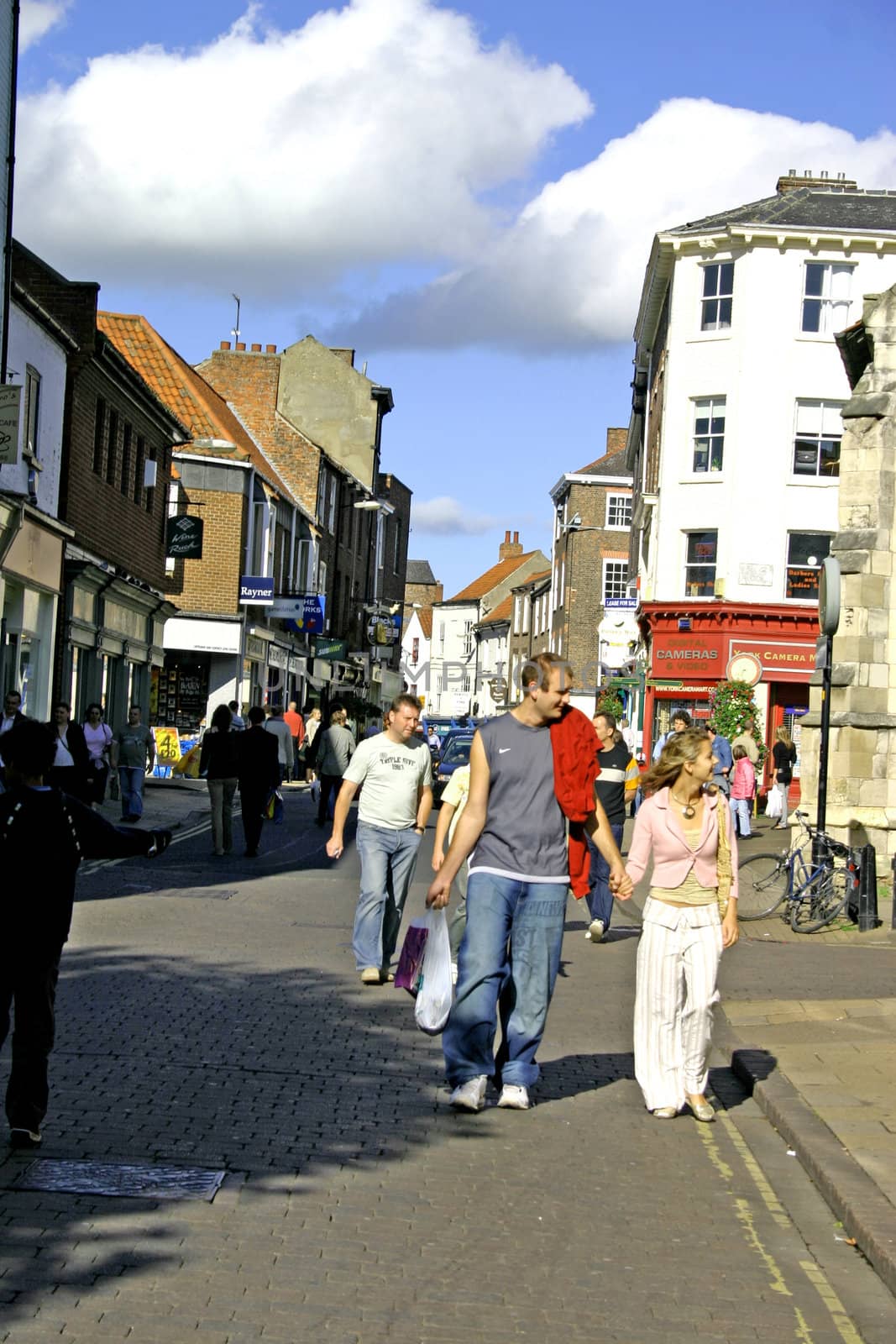 Shoppers and Tourists in York England