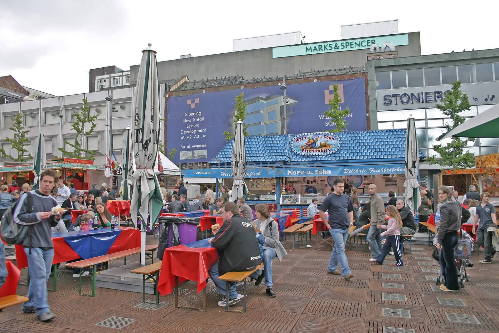 German Continental Market in Liverpool England UK