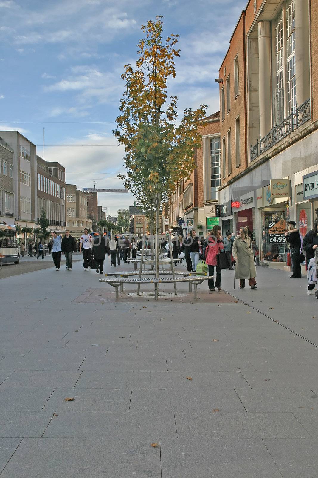 Shoppers in Exeter City Centre Devon UK England