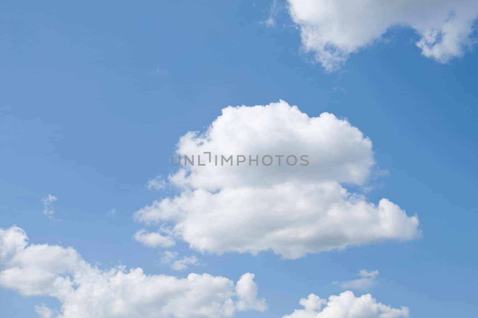 Blue sky and white clouds background