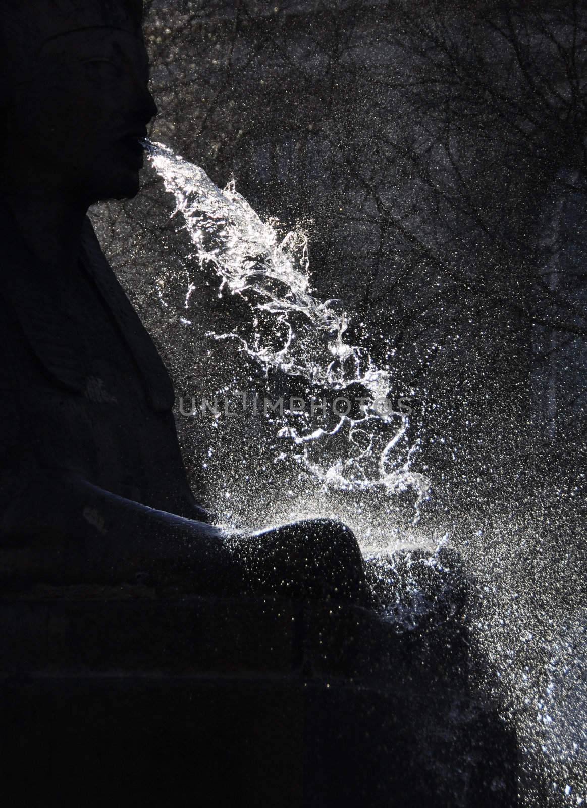 Sphinx fountain on Ch�telet square in Paris