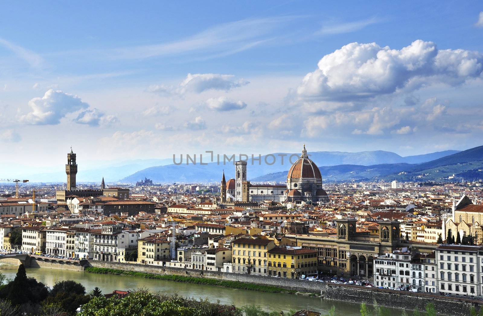 Florence with its famous cathedral Il Duomo, Tuscany, Italy