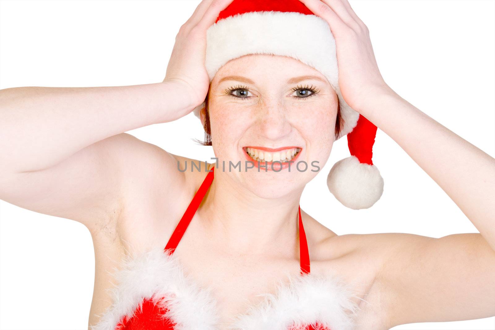 Studio portrait of a Faerie with short hair looking enthusiastic