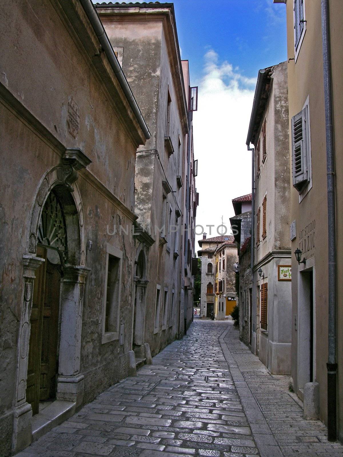 cosy nook of antiquity in Porech town (Croatia)