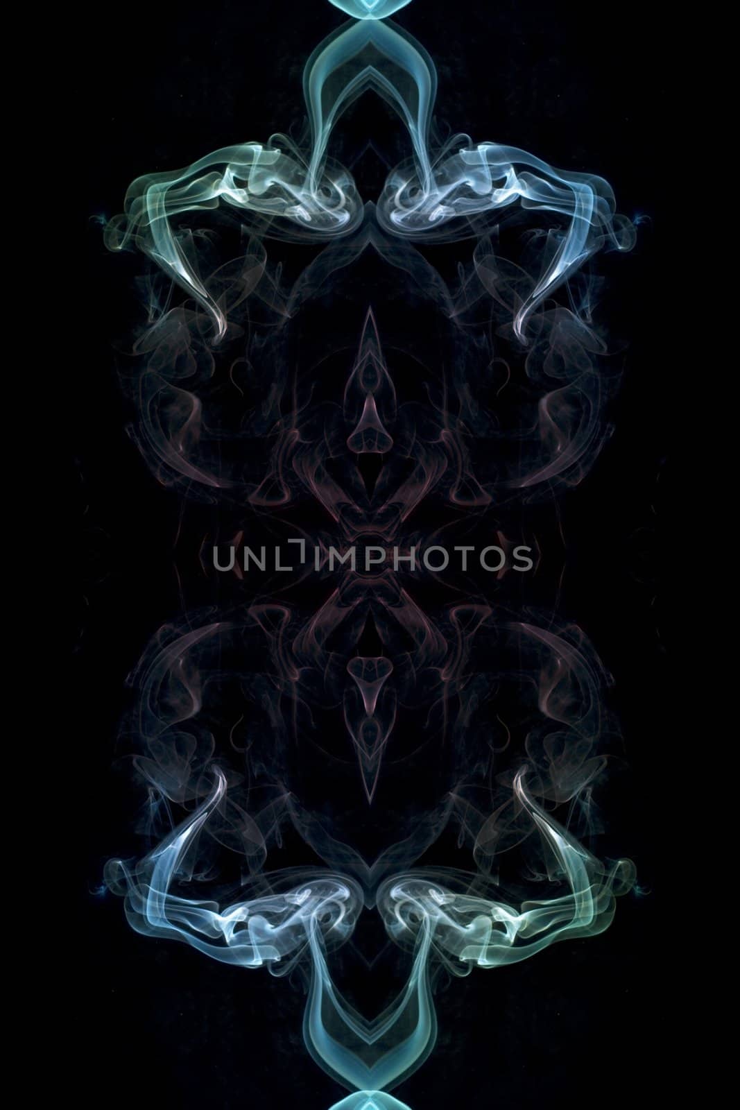 abstract picture of coloured smoke on the black background