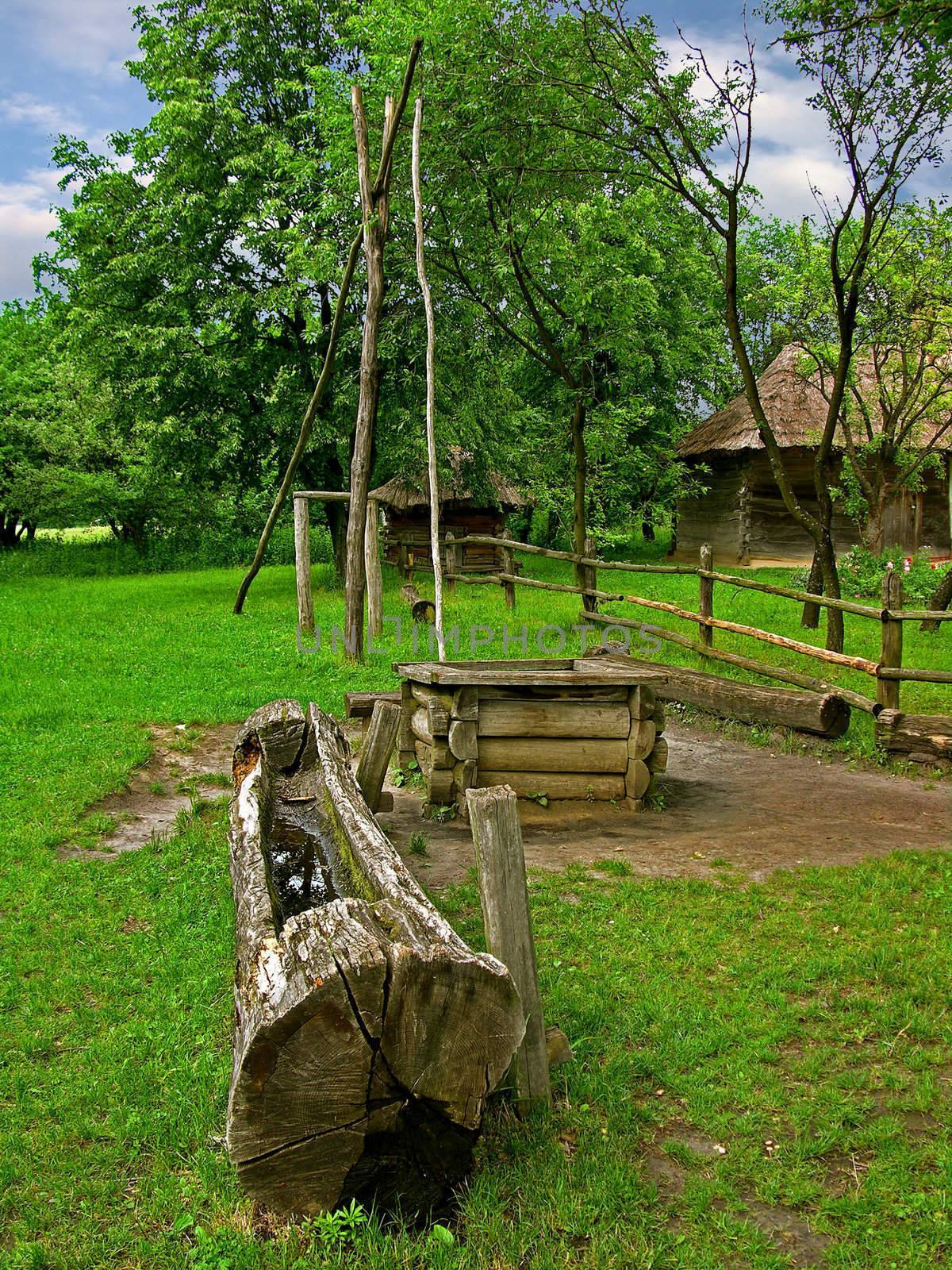 Ukrainian old country farm by Sergieiev