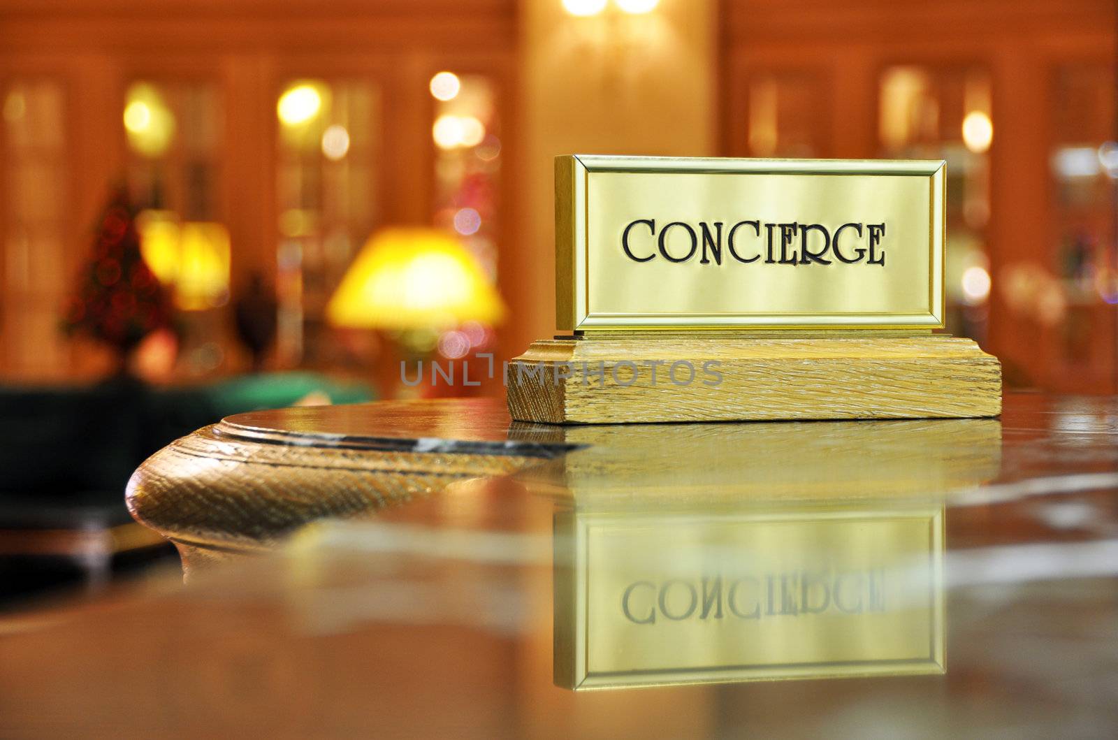 Concierge desk in a luxury hotel