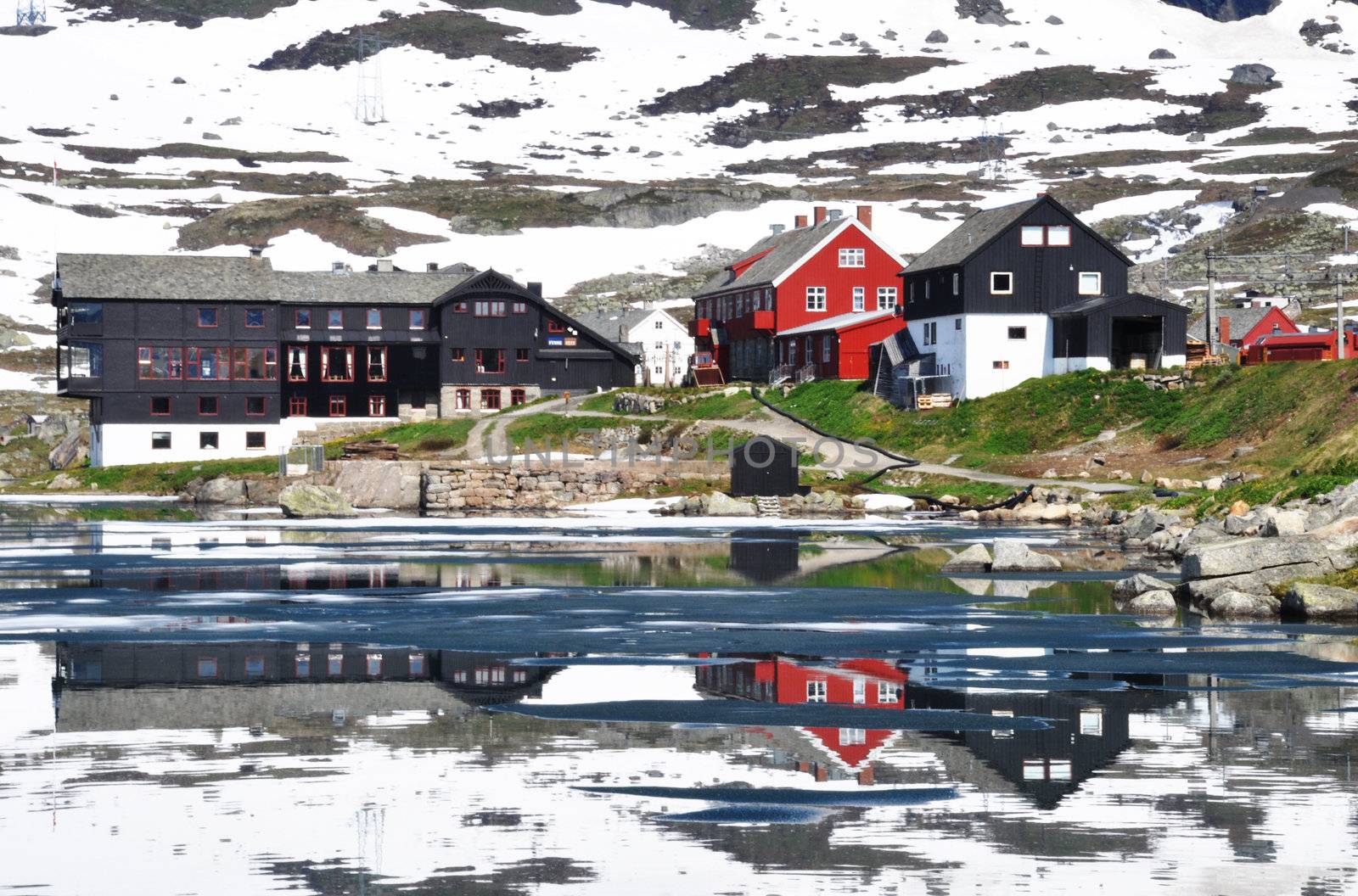 Finse village in summer, Hordaland, Norway