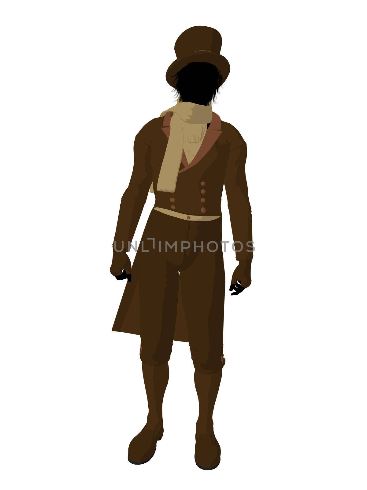 Victorian Man Illustration Silhouette by kathygold