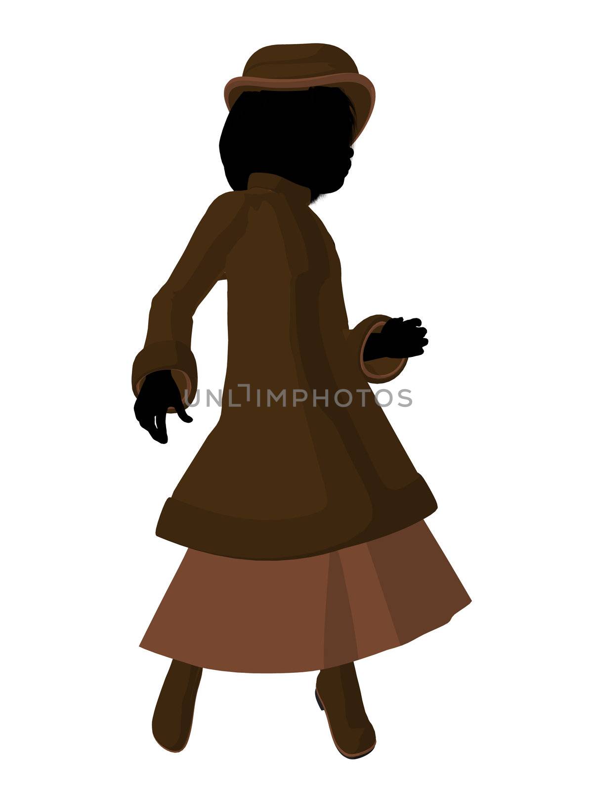 Victorian Girl Illustration Silhouette by kathygold