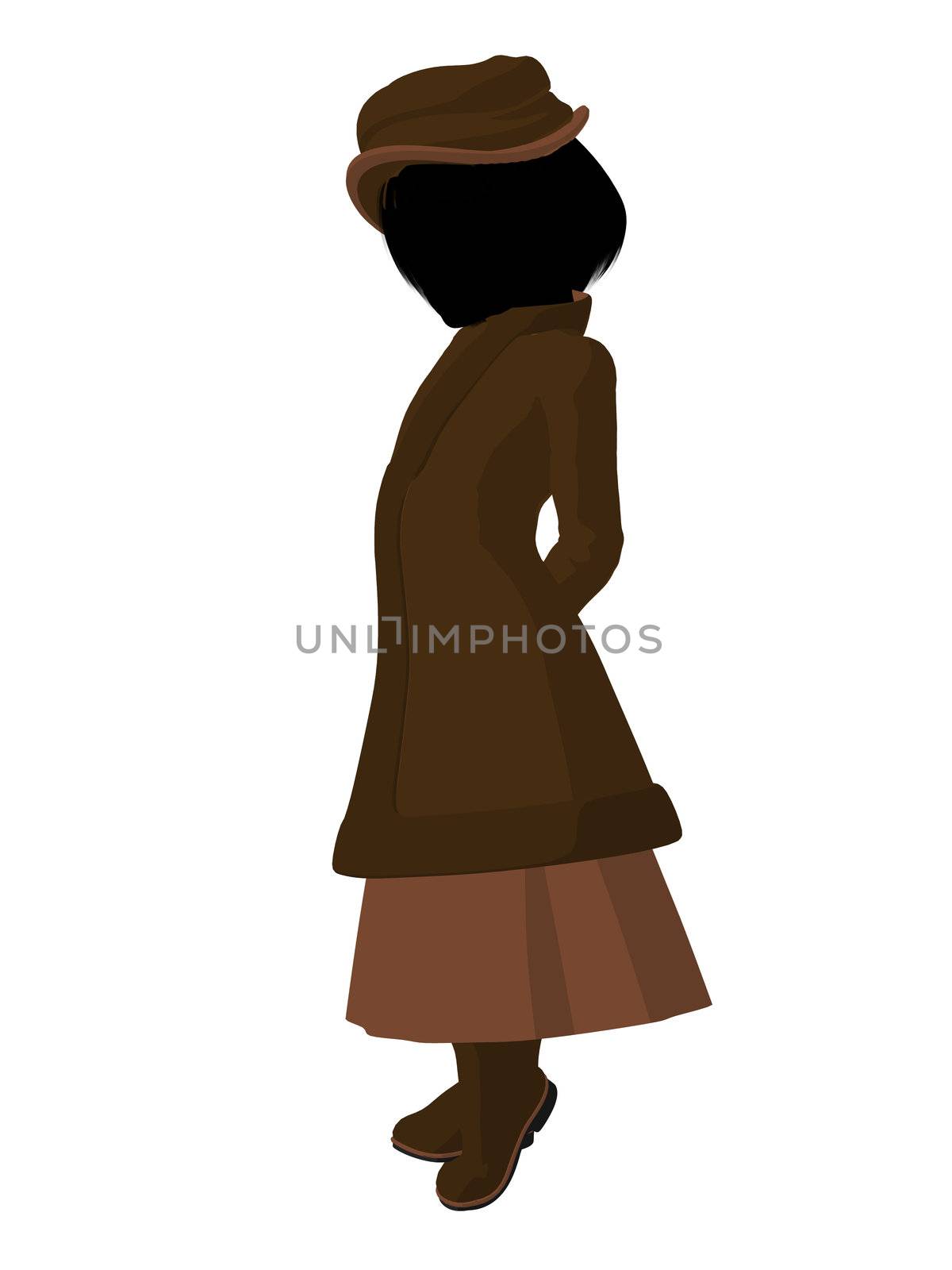 Victorian Girl Illustration Silhouette by kathygold