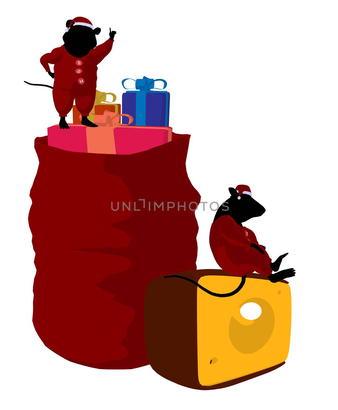 Christmas Mice Art Illustration by kathygold