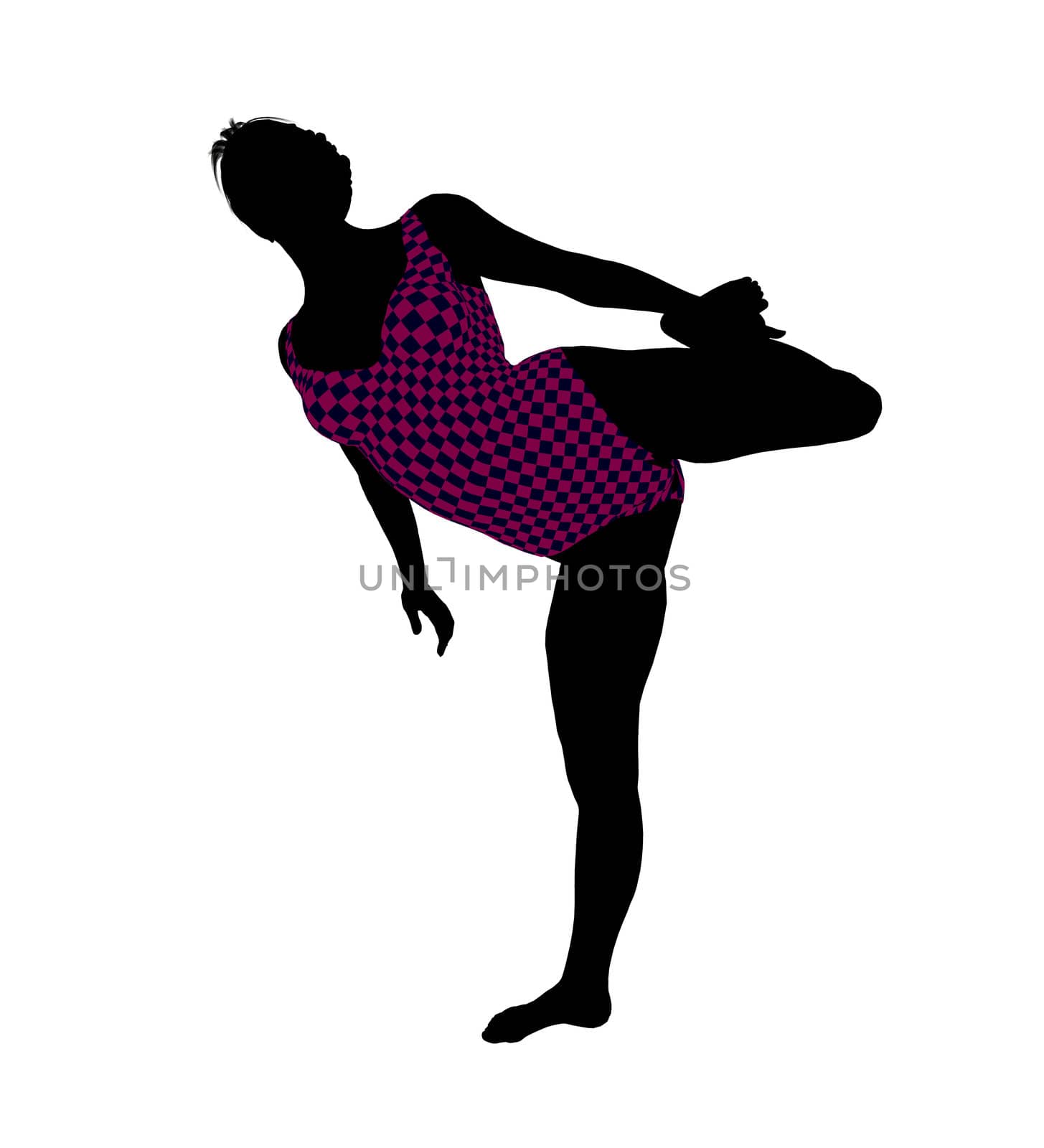 Female Yoga Illustration Silhouette by kathygold