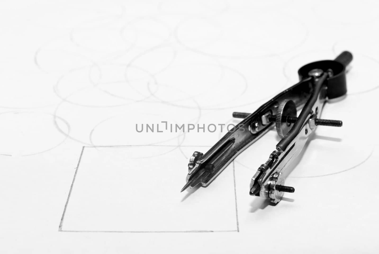 Drawing compass by Diversphoto