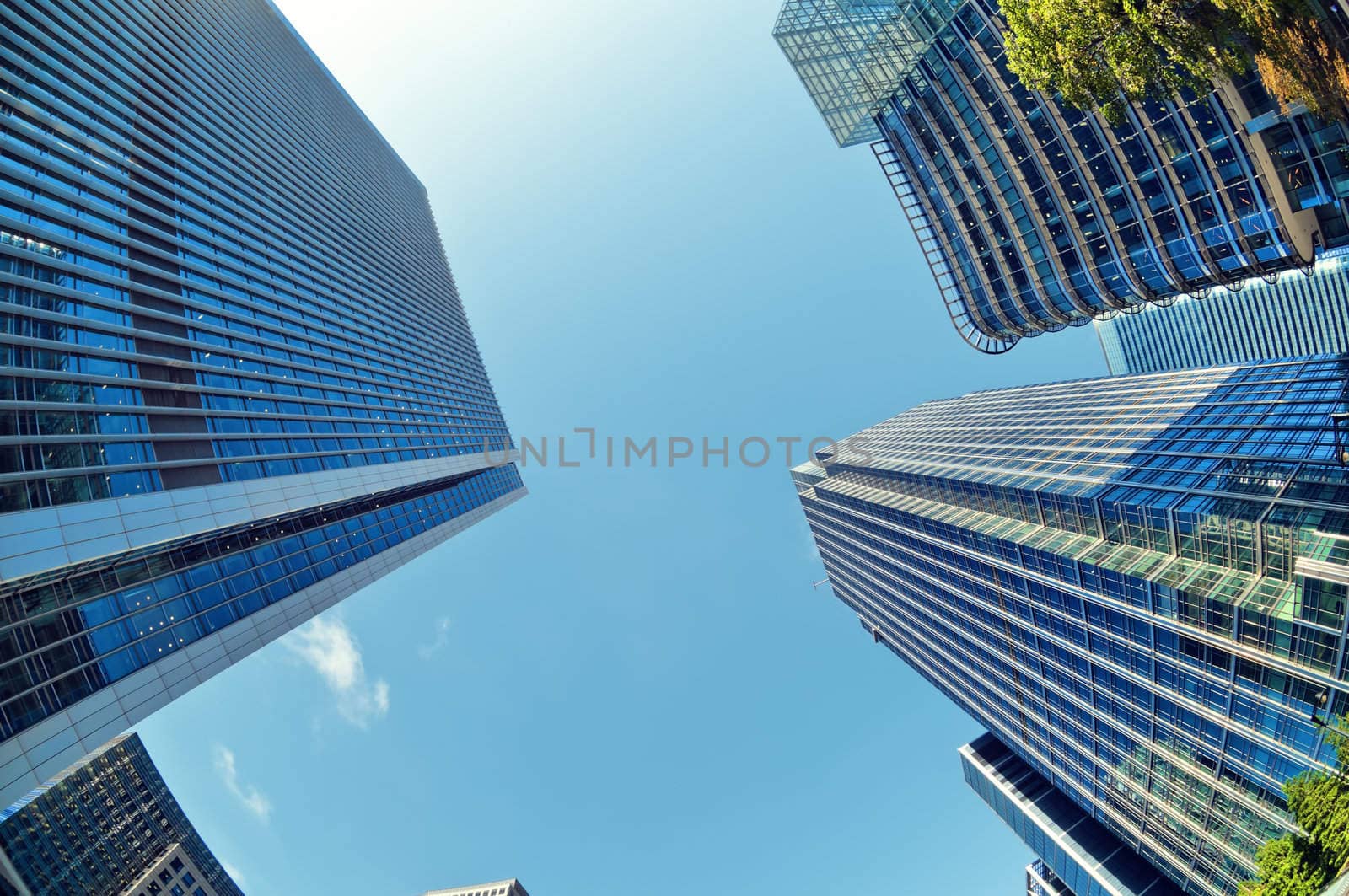 Canary Wharf financial district in London. 