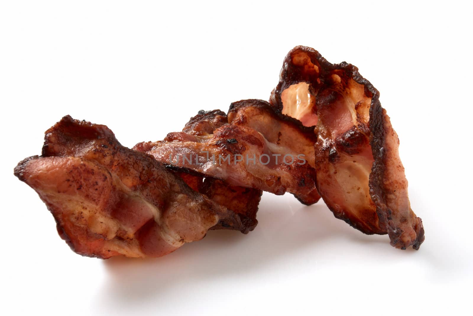 Crunchy fried bacon rashers