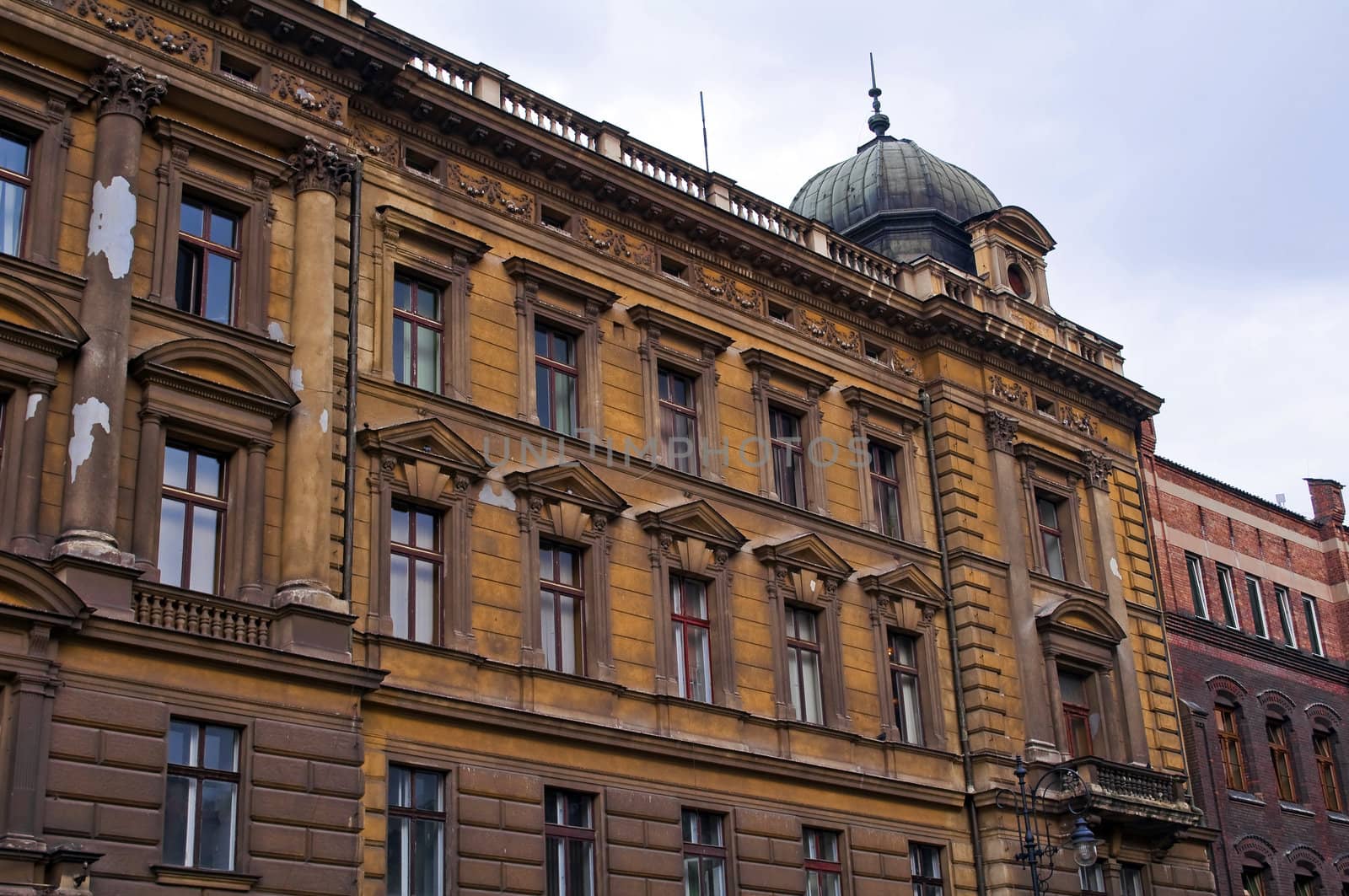 Historic buildings in the City of Krakow, Poland.