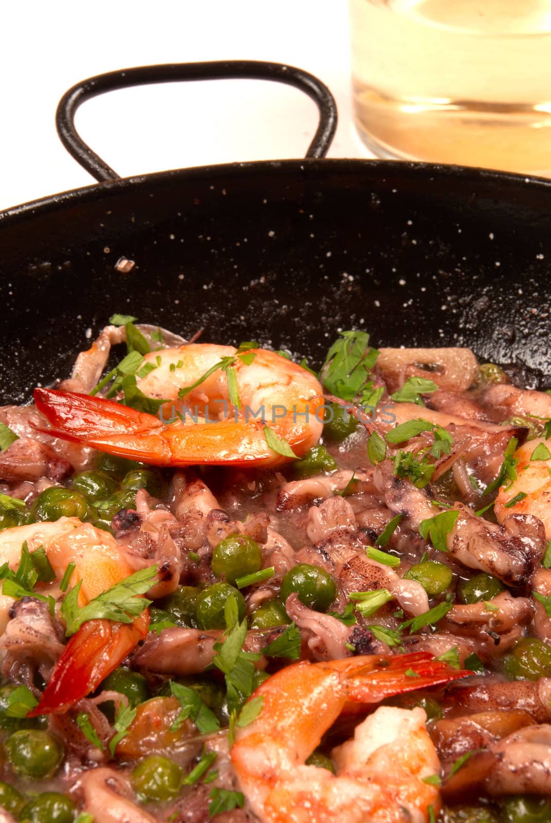 Spanish tapa starter served in small pan