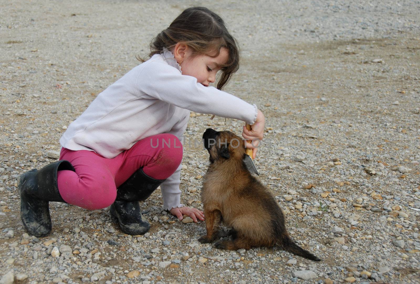 little girl and puppy by cynoclub