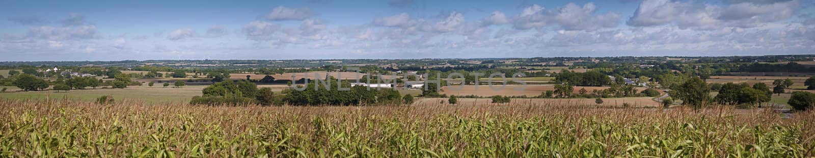 Panorama of french country side