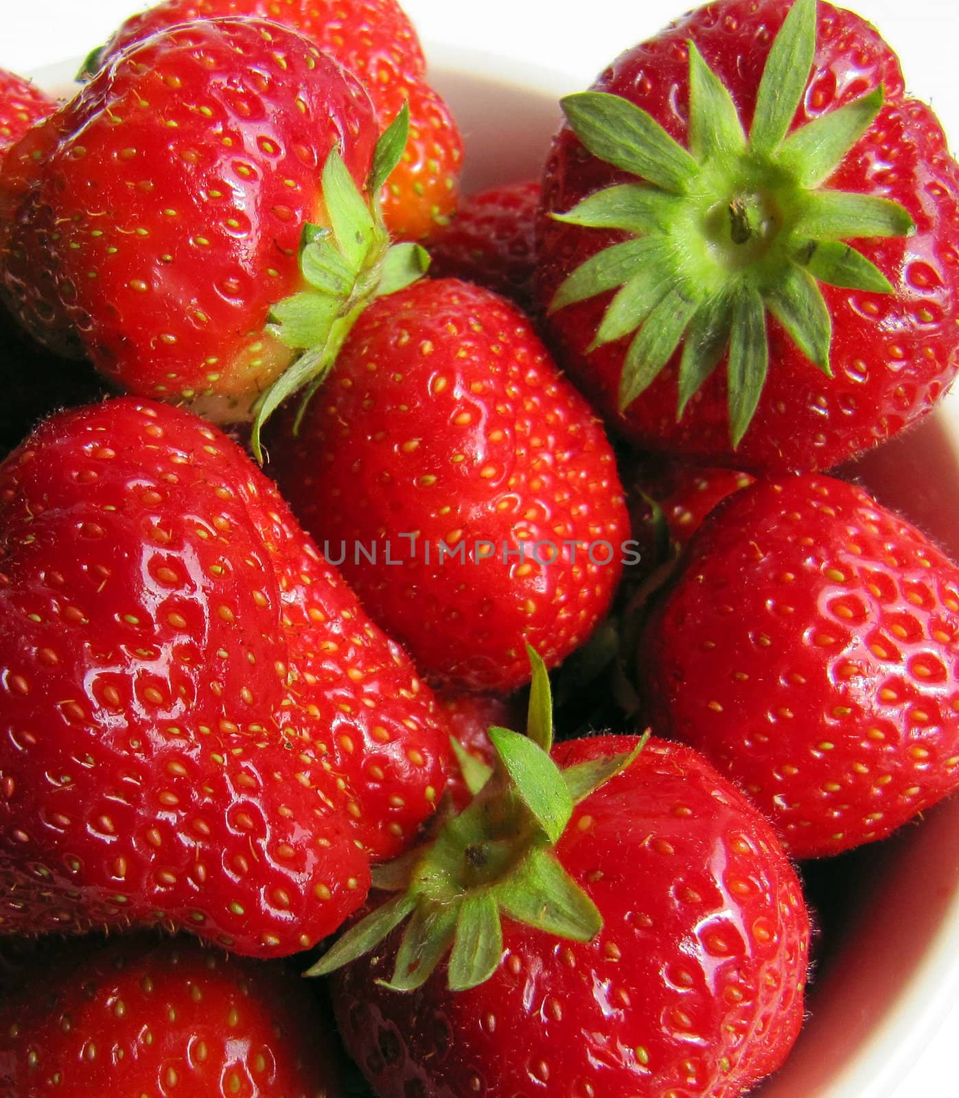 Red, ripe and fresh Finnish strawberries at summer. 