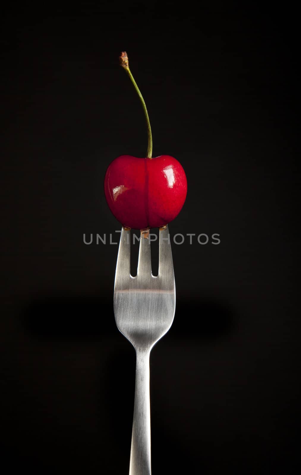 Cherry on Fork by charlotteLake