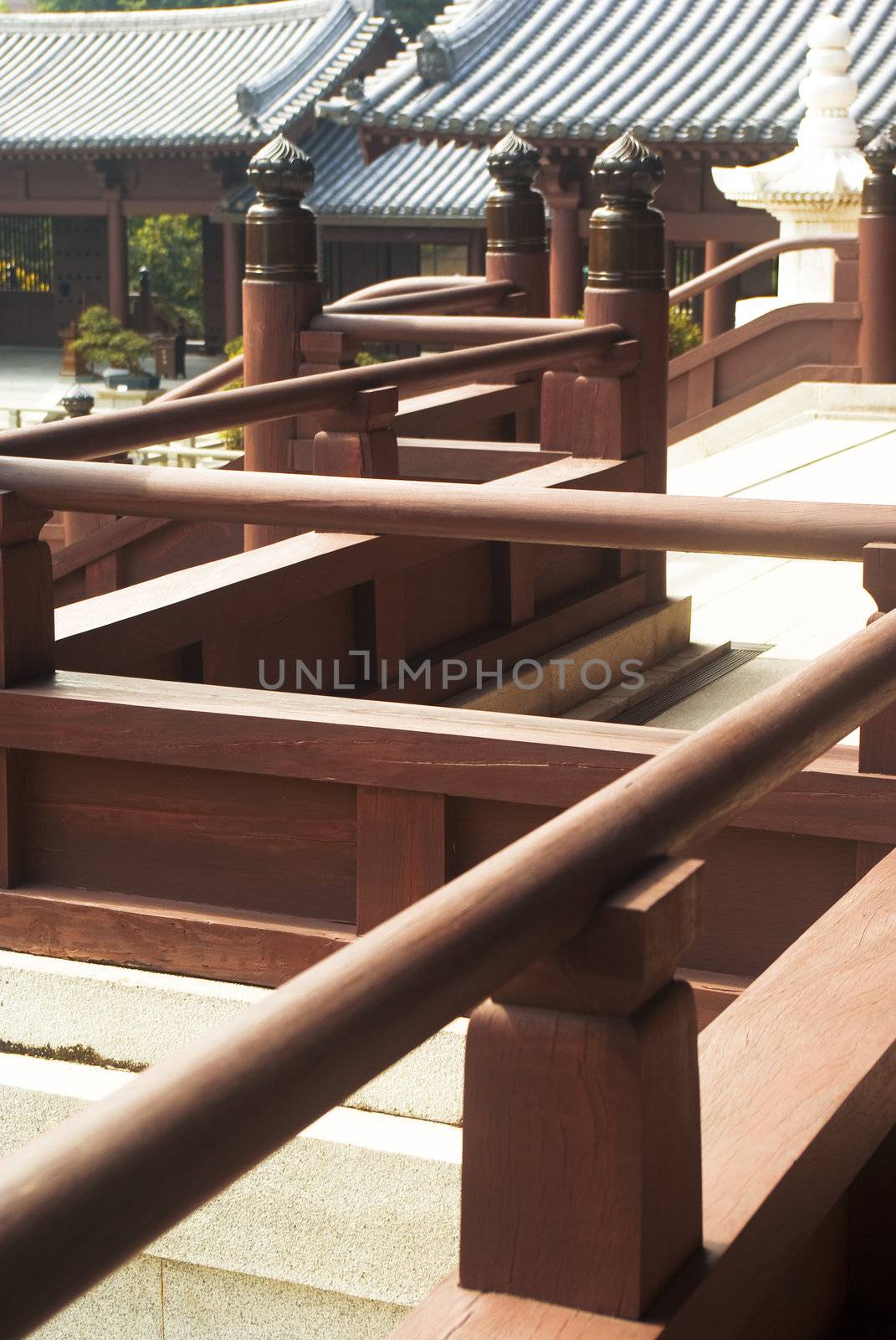 chinese architecture detail in hong kong temple
