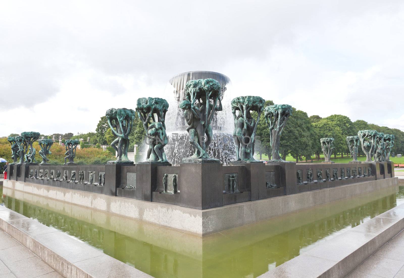 The famous rock sculpture park in Oslo Norway 