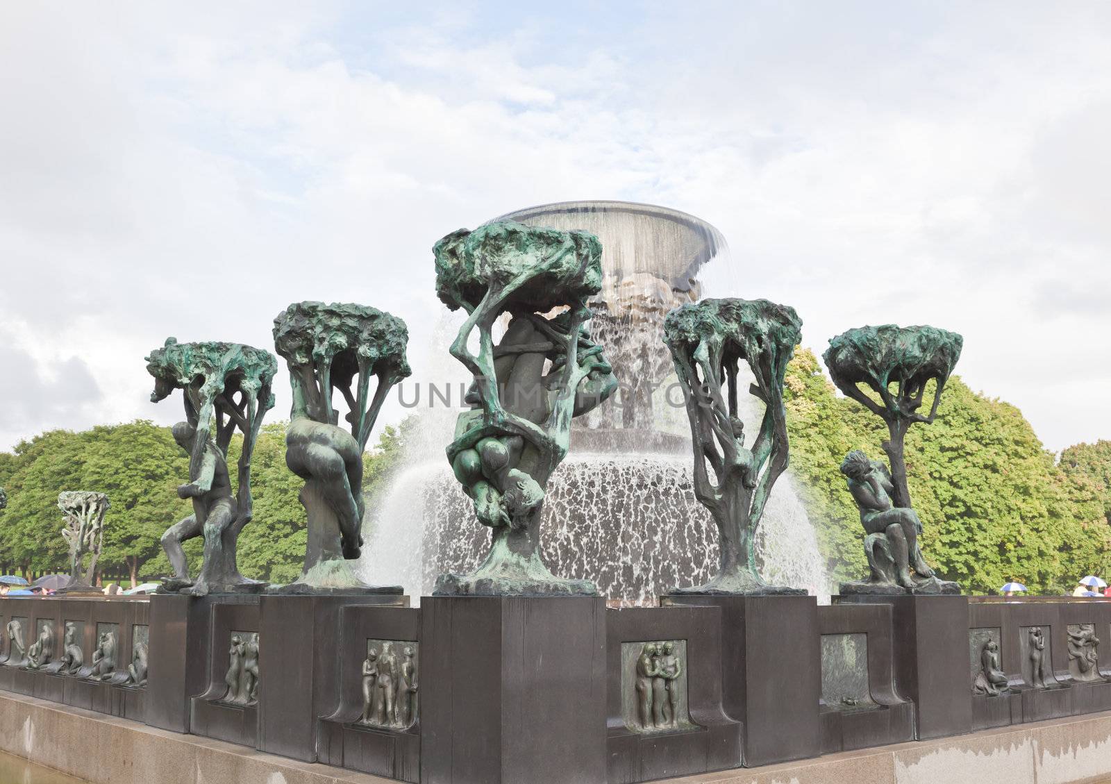 The famous rock sculpture park in Oslo Norway 