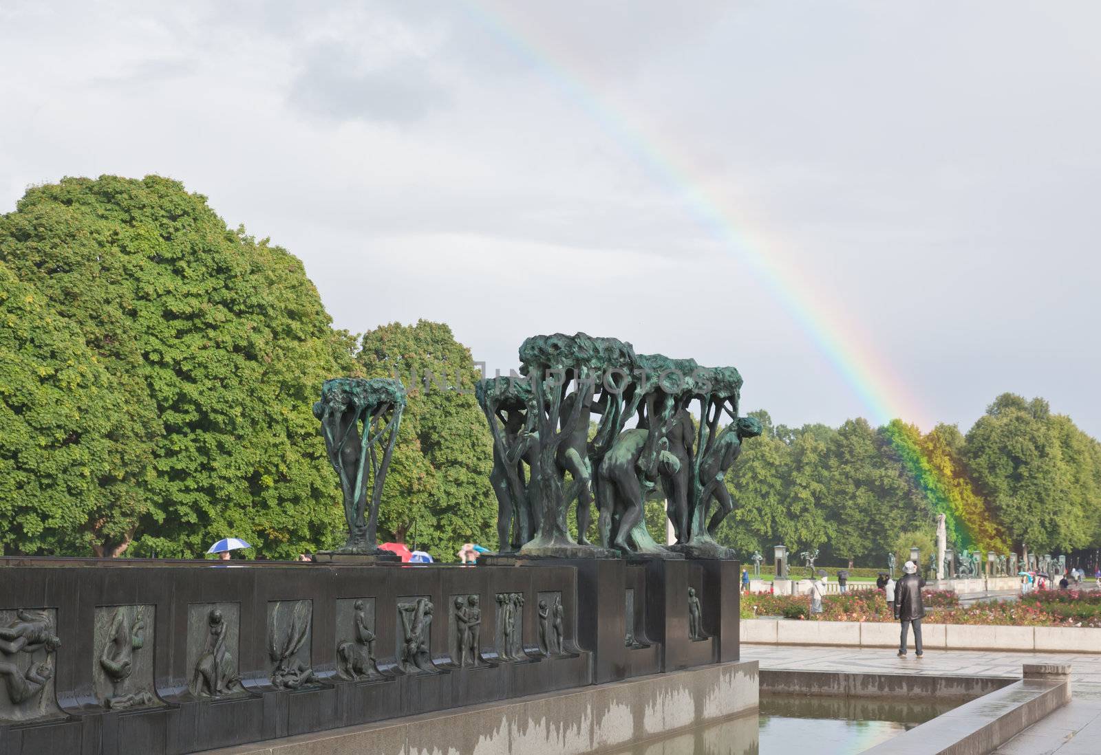 The famous rock sculpture park in Oslo Norway 