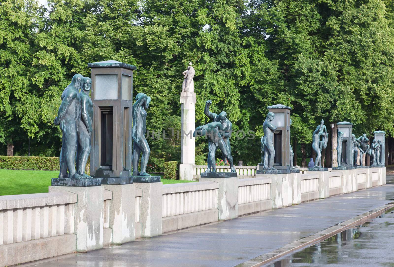 The famous rock sculpture park in Oslo Norway 