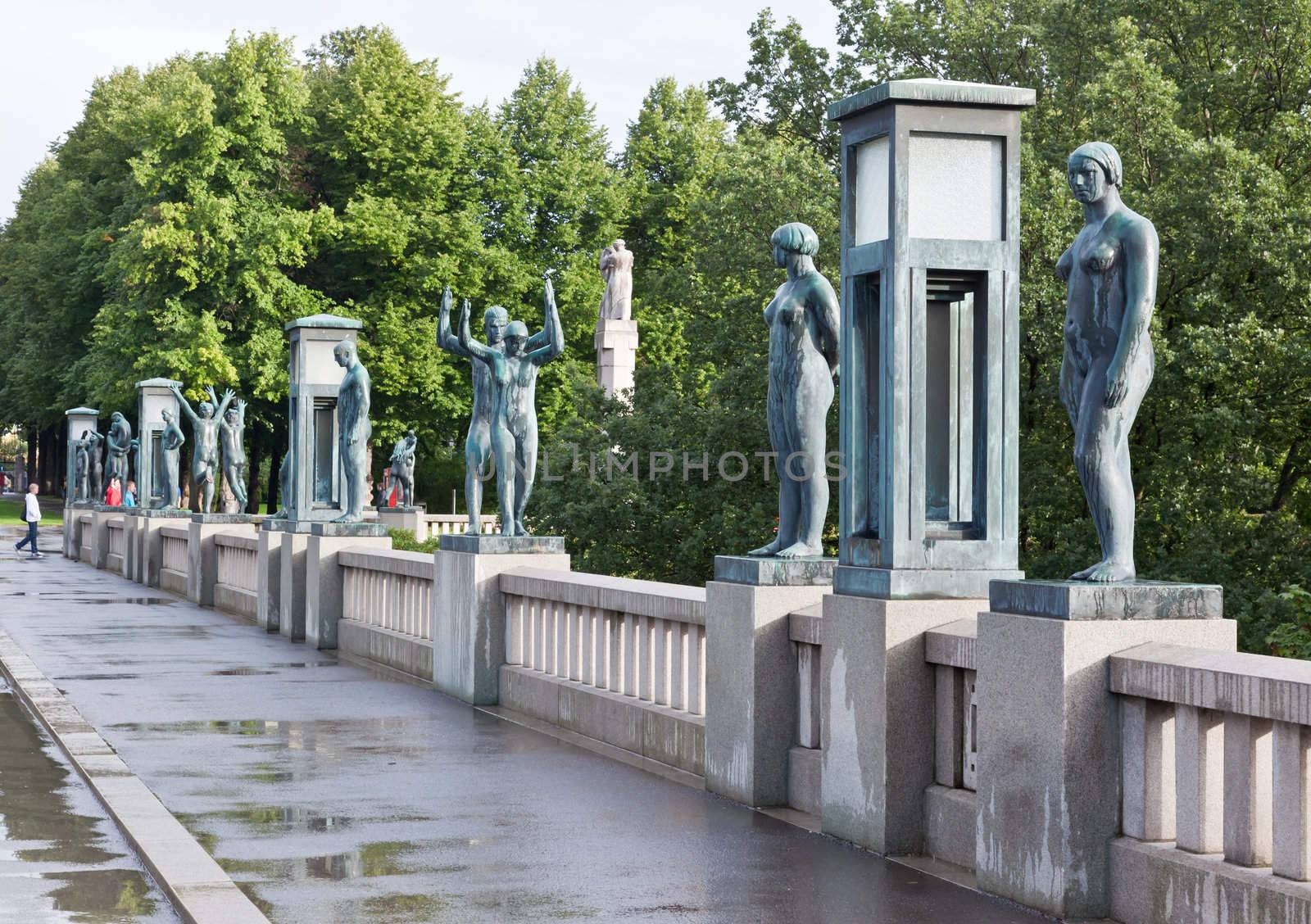 The famous rock sculpture park in Oslo Norway 