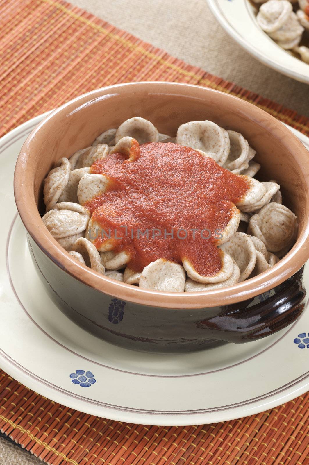 "orecchiette" pasta with tomato sauce by bravajulia
