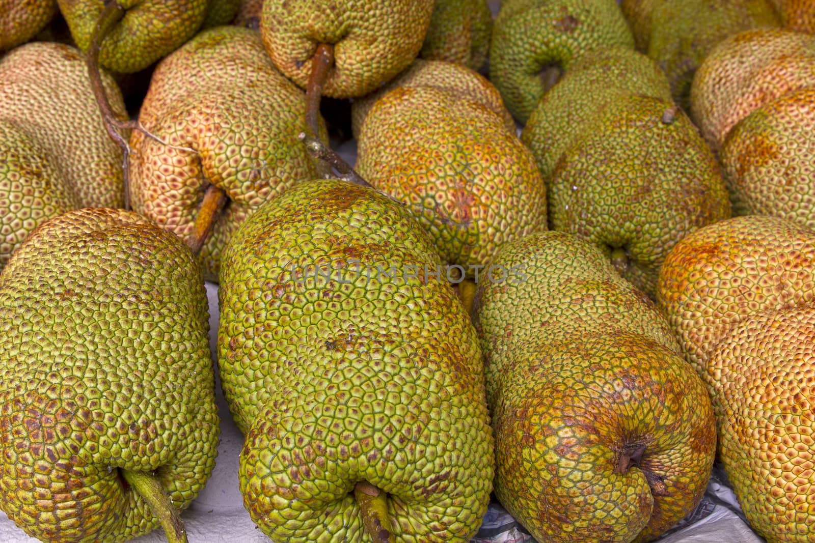 Jackfruit on Fruit Stand in Tropical Country