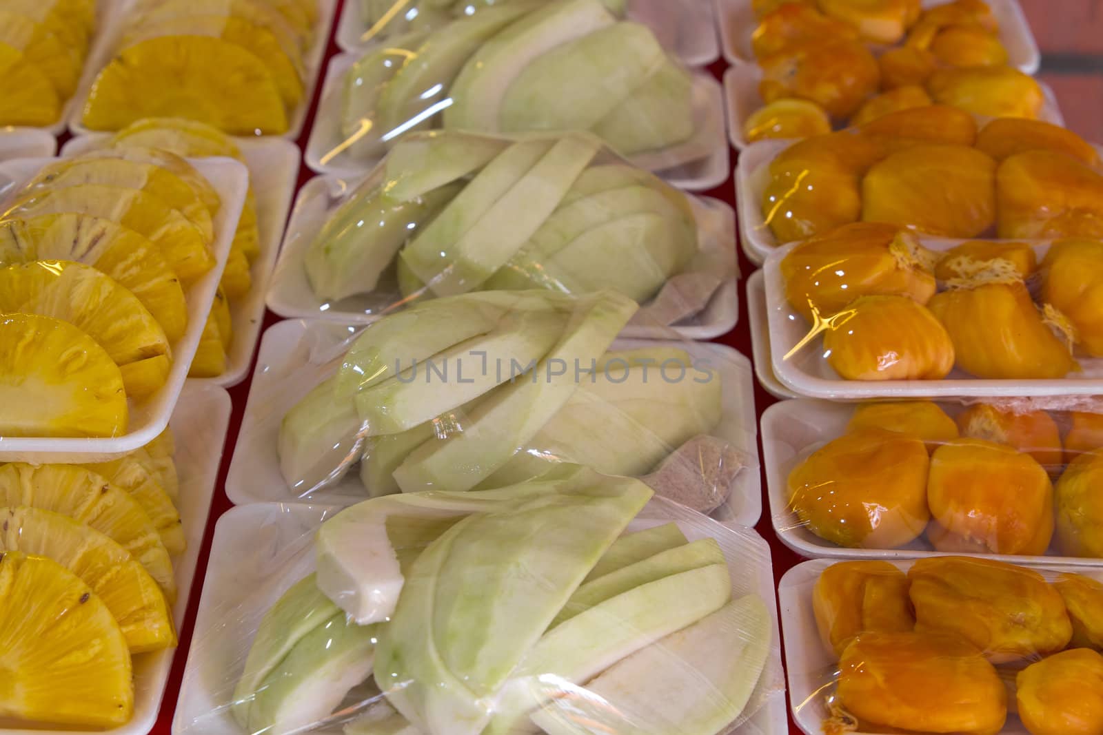 Fresh Fruits Cut and Shrink Wrapped by Davidgn