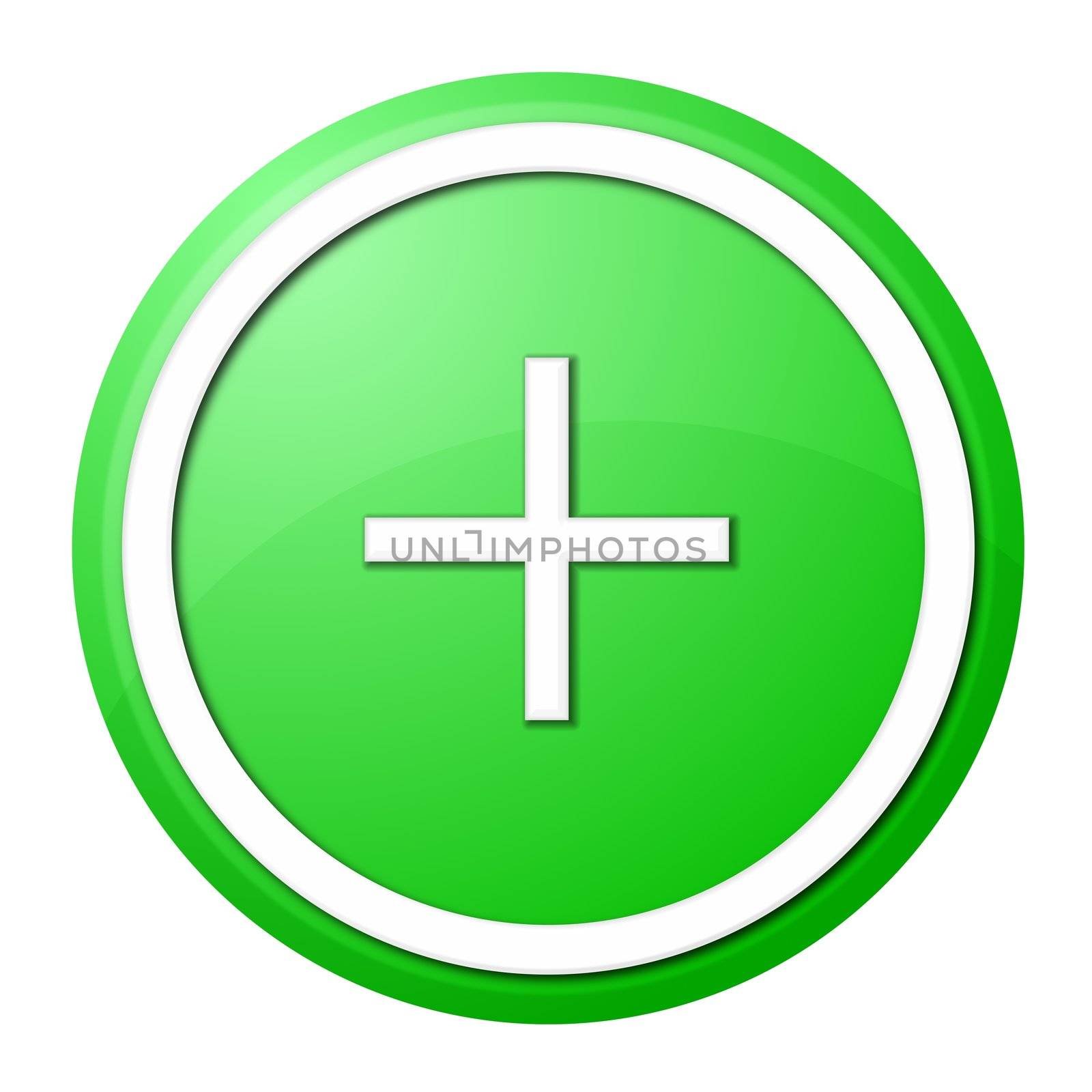 green plus button by hlehnerer